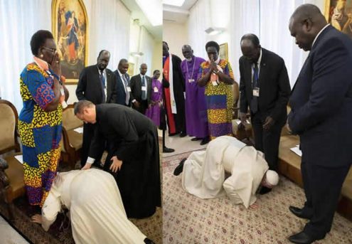 ĐTC gặp các lãnh đạo dân sự và tôn giáo Nam Sudan sau cuộc tĩnh tâm